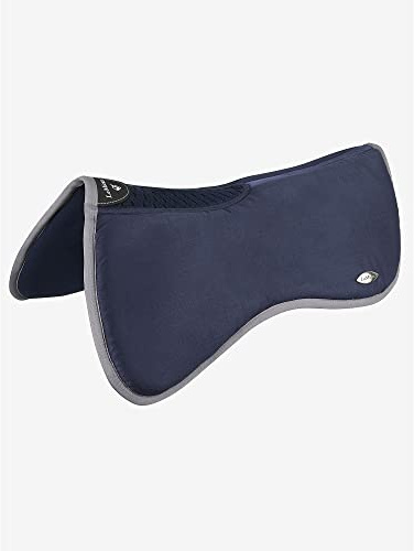 LeMieux Wither Free Half Saddle Pad - English Saddle Pads for Horses - Equestrian Riding Equipment and Accessories (Navy - Large)