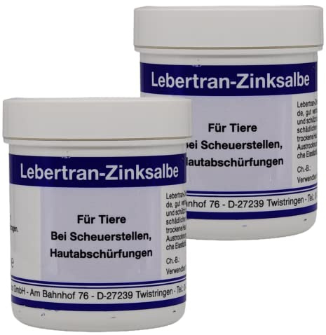 Lebertran-Zinksalbe I Für Tiere I Bei Scheuerstellen und Hautabschürfungen I 2x100g im Sparset I Plus PharmaPerle Giveaway