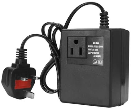 Nicoone 200W Step Down Power Voltage Converter Transformer 220V/240V to 110V/120V, Efficient Travel Household Power Adapter