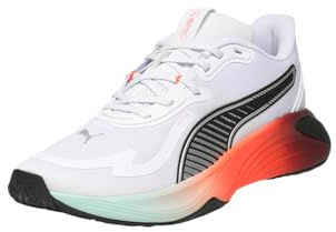 Puma Tenis Unisex PWR Hybrid TrCross, Puma Blanco Brillante Rojo rubí Brillante Menta derretida, 42 EU