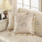 TOPLUXE Kissenbezug 45x45 cm Zierkissenbezug Jacquard-Kissenbezug mit Reißverschluss Dekokissenbezug Sofakissen Couchkissen für Sofa Schlafzimmer Wohnzimmer 1er (Beige)