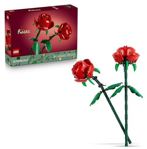 LEGO Botanicals Roses - Faux Flowers Building Set - Desk Decoration or Floral Home Decor - Nature Toy for 8+ Year Old Girls & Teens - Birthday Gift Idea - 40460