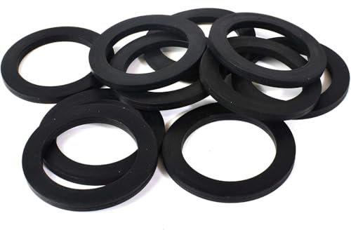 Schläfer 1825 | Set Guarnizione 1 per Scarico Lavandino Cucina e Bagno, Guarnizioni Idrauliche in Gomma Piatta e Conica per Sifoni, Confezione da 10 Pezzi