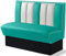 Bel Air Dinerbank Eckbank Sitzbank Bank Einrichtung Gastronomie Dinermöbel Lounge (Türkis/White)