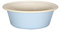 Karl Krüger Schüssel, Emaille, Pastell-Blau-Creme, 24cm