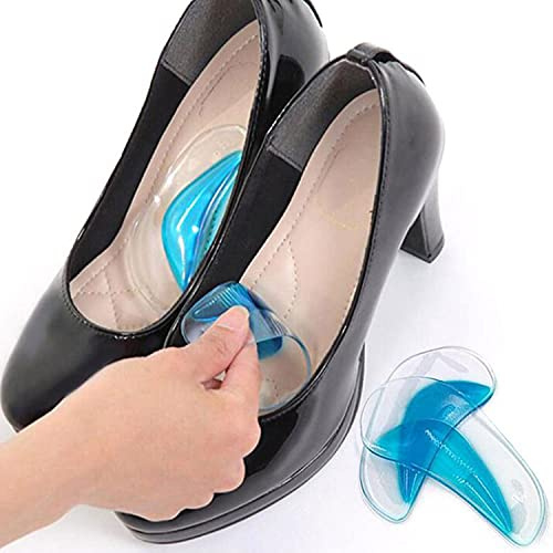 PEDIMEND Durable Silicone Gel Arch Support Foot Insoles - Plantar Fasciitis Relief Cushions – Flat Foot Support – Adhesive Arch Pad for Relieve Pressure and Feet Pain - Unisex - Foot Care (1 - Pair)