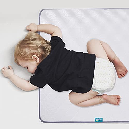 Waterproof Crib Mattress Protector, Washable Pee Pads 27 x 38, White