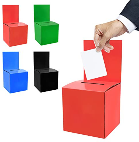 4 Stücke Geschenkkartenbox mit Schlitz, Geschenkbox für Ihre Hochzeitsfeier Pappmaché Kartenbox Geld Box Briefbox Postbox Geschenkkarten Partydeko Geschenkkartenbox Briefbox Geldbox Hochzeit Kartenbox