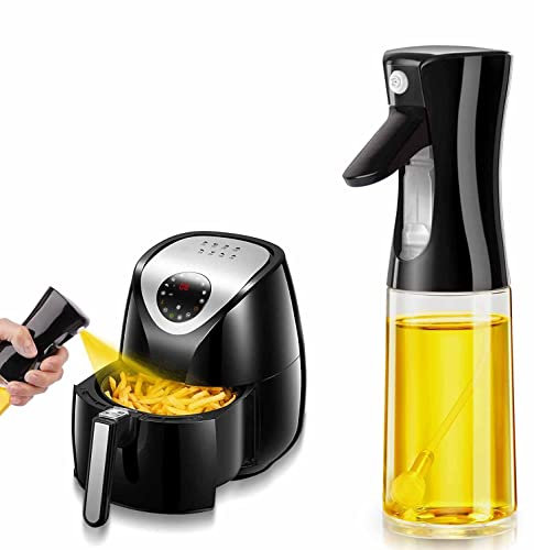 DDSHUN Olive Oil Spray Dispenser Bottle 200ml, Oil Sprayer for Cooking Air Fryer, Refillable Kitchen Gadgets Accessories, BPA Free
