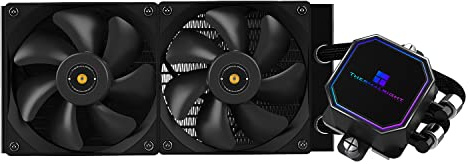 Thermalright Frozen Prism 240 Black CPU Liquid Cooler,Efficient PWM Controlled Pump 3300RPM,TL-E12 Series PWM Fan×2,Water Cooling Computer Parts,for AMD AM4/AM5,Intel LGA1150/1151/1200/1700/1851