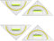 4 Pcs Geodreieck mit Griff - Geodreieck 14cm, Geodreieck Klein, Dreieck Lineal, Geodreieck Grundschule