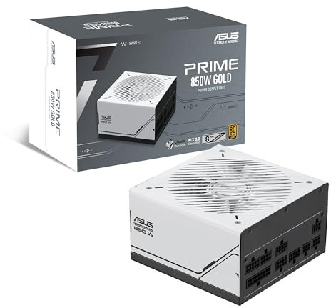 ASUS Prime 850W Gold (850 Watt, ATX 3.0 Compatible, Fully Modular Power Supply, 80+ Gold Certified, Dual Ball Bearings, Two Color Options in One, 8-Year Warranty)