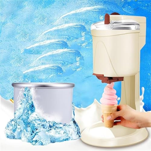 Macchina per gelato soft da 1000 ml, macchina per gelato domestico, macchine per gelato allo yogurt,semplice operazione con una sola pressione, per la cucina domestica fai da te