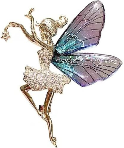 JJiaoLinin Brosche für Frauen, Niedliche Schmetterlings Fee Brosche Eleganter Schmuck Brosche Tanzendes Mädchen Anstecknadel Kleidungsdekorationen Kleidung Brosche für Mutter Mädchen Freunde Ehefrau