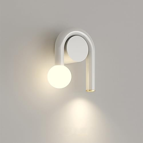 Applique Da Parete Interno LED 12W Dimmerabile 3 Temperature Di Colore Metallo Lampada Da Parete Decorazione Lampada A Muro Per Camera Da Letto Soggiorno Corridoio Scale, Faretto A Parete, Bianco
