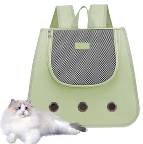 Katzen-Rucksäcke Zum Tragen, Zum Haustierausflug, Zum Voll Belüfteten Haustier-Rucksack, Einstellbarer Passform, Leicht Zu Karres Design, Blau, Rosa, Grün Für Das Wanderweg Mit Dem Wanderfahrradfahren