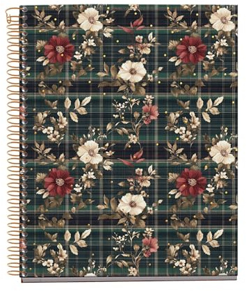 Miquelrius - Cuaderno A5 Rayado 7 mm, 100 Hojas 70 g/m², Poppies | Notebook Multiasignatura con 4 Secciones de Color, Hojas Microperforadas, 2 Taladros para Archivar, Tapa Dura y Espiral