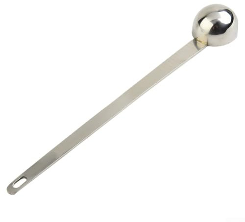 Cucchiaio dosatore per caffè in acciaio inox con manico lungo con scala graduata per uso in cucina, capacità da 5 ml a 30 ml (15 ml)