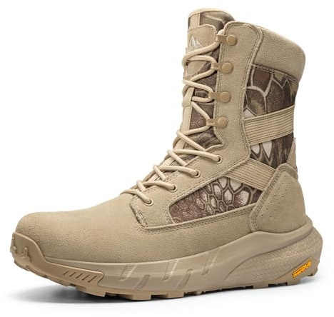 NORTIV 8 Hommes Bottes Rangers Militaire Chaussures,Size 43,Camo