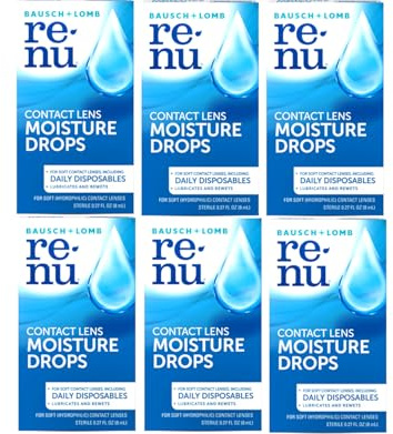 Renu Contact Lens Moisture Drops 0.27 fl oz (8 mL) - Pack of 6