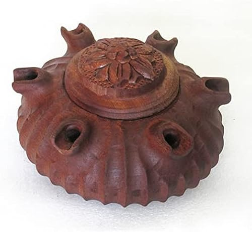 Italian Food Direct Coppa dell'amicizia Originale della Valle d’Aosta 6 becchi Rustica in Legno di Mogano Diametro 18 cm trattata e pronta per preparare Il caffè alla valdostana