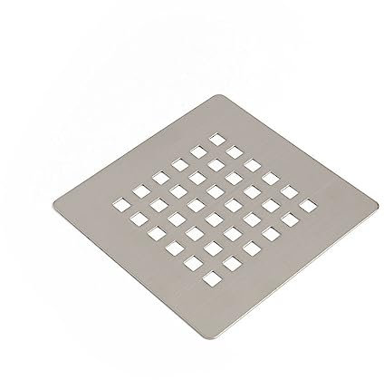 Kiamami Valentina - Griglia Copri Piletta Quadrata | Acciaio Inox Cromato | Misura 132x132mm | Spessore 1.2mm | Compatibile con Piatti Doccia Muse