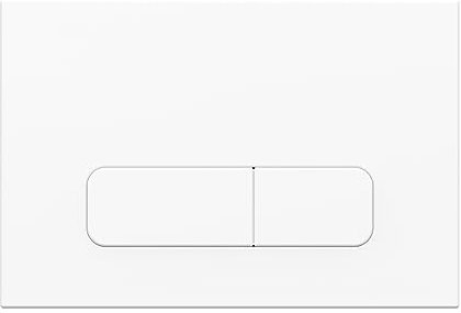 Wunderbad Drückerplatte Kompatibel mit Geberit Duofix Sigma/Delta/Basic, Betätigungsplatte für 2-Mengen-Spülung (Weiß Matt)