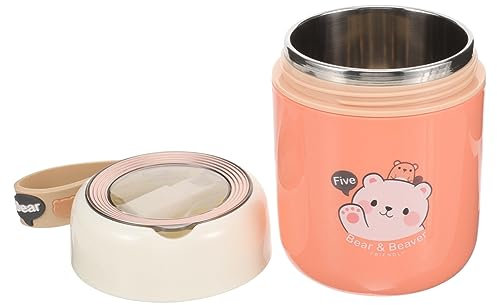 DOITOOL Tazza Termica Isolata in Acciaio Inossidabile per Colazione Zuppa Porridge Cereali Portatile Capacità Facile da Pulire per Viaggio Pranzo Ufficio