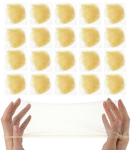 Prasacco 20 Stück Unsichtbare Haarnetze - Wiederverwendbare Nylon Haar Netze für Buns, Bun Netze Haarnetz Dutt Elastische Rand Haarnetz für Krankenschwestern, Tänzer, Flugbegleiter (Beige)