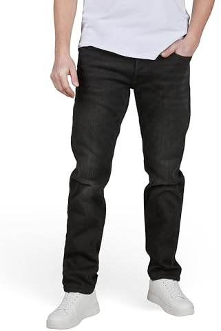JACK & JONES jeans herr stretch slim fit JJIGLENN jeansbyxor denim blå svart 30 31 32 33 34 36 38, Svart (Cb 137), 36W / 34L