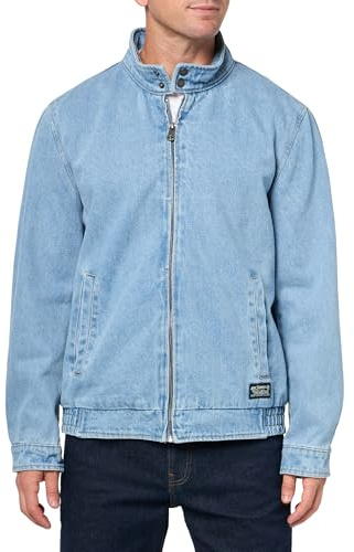 Levi's Men's Cotton Canvas Harrington Jacket, Light Wash Denim, X-Large