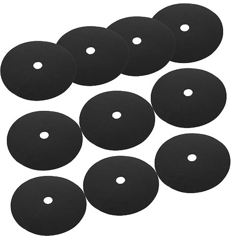 BESPORTBLE Anneaux de Paillis Perméabilité d'air pour Arbres 10pcs en Tissu Non Tissé Noir Protection Mauvaises Herbes pour Jardin et Verger