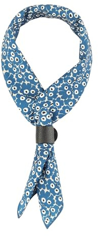 WANYING Pañuelo cuadrado para hombre con lazo de piel, pañuelo multifunción, pañuelo para la cabeza, bandanas de Nickituch, bandanas vintage, retro, 58 x 58 cm, flores azules, Diseño de flores de