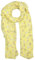 Zwillingsherz Seiden-Tuch Damen mit Blätter Muster - Made in Italy - Eleganter Sommer-Schal für Frauen - Hochwertiges Seidentuch/Seidenschal - Halstuch und Chiffon-Stola Dezent Stilvoll gelb