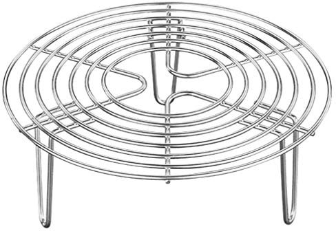 Kitchen Round Air Fryer Accessories Instants Pot High Trivet Cooling Racks For Baking, Dumpling Steamer Pressure Cooker Rack(20x7cm)