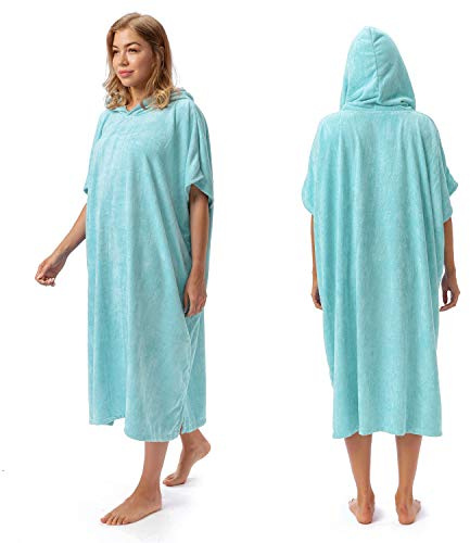 Tirrinia Beach Surf Poncho, traje de neopreno absorbente de agua, cómoda cambiador, toalla con capucha, poncho, albornoz para surf, natación, baño para adultos, hombre, mujer, resistente a la arena