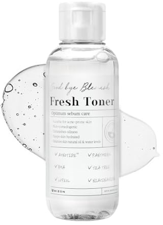[MIZON] GOOD BYE BLEMISH FRESH TONER (120ml) Koreanische Hautpflege – Leichter, Feuchtigkeitsspendender Toner mit Acnotide und Teebaumöl für Ausgeglichenen, Klaren Teint - Akne-Behandlung