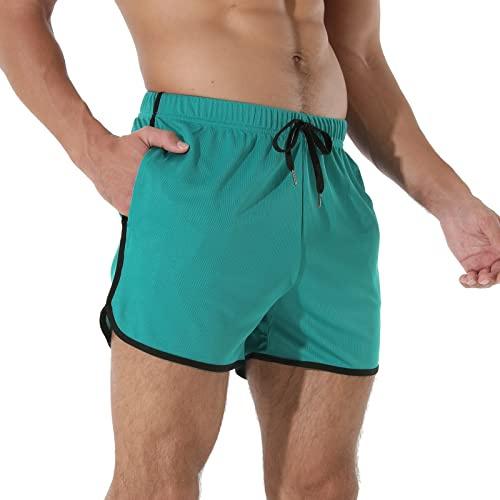 Adigaber Sport Shorts Herren Schnell Trocknend Kurze Hose Mit Tasche Fitness Training Outdoor Sporthose mit Elastische Taille