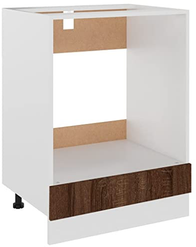 vidaXL Herdumbauschrank Braun Eichen-Optik 60x46x81,5 cm Holzwerkstoff