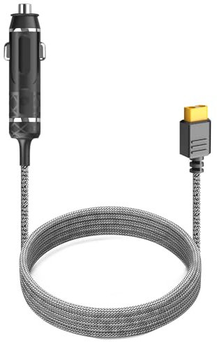TAIFU Câble de Charge de Voiture 12V vers Connecteur XT60 pour Ecoflow Delta/River/River 2 Series, Bluetti EB55, Anker 757/767 station Anker SOLIX C200 C300 C1000 F2000 16AWG Allume-Cigare Adaptateur