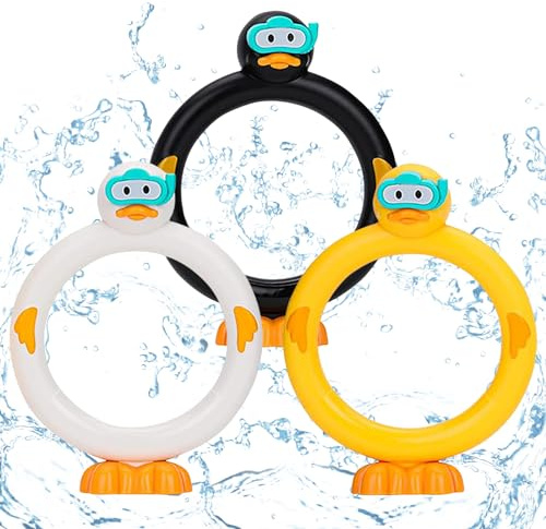 SOETDERT Juegos Piscina Niños, Juguetes de Buceo, Palos de Submarinismo, Anillos de Submarinismo, Lindo Pato Juguetes Subacuáticos, Juegos de Agua para Regalo Infantil Verano Entrenamiento Buceo