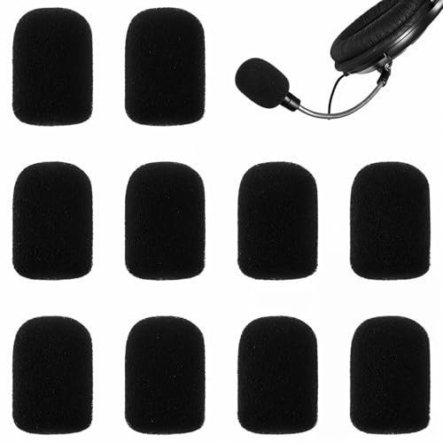10 Stück Windschutz Mikrofon Klein, Mini-Mikrofon Headset Ersatz-Windschutz, Schaumstoff-Mikrofon Windschutz, Mikrofon Schaumstoff Spuckschut Für Klein-Mikrofon, Für Unterricht, Bühnenperformance