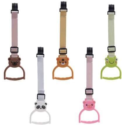 5 anillos ajustables de ayuda para niños pequeños, color brillante, para cuna, para aprender a caminar, barra de cama, ayuda para dominadas