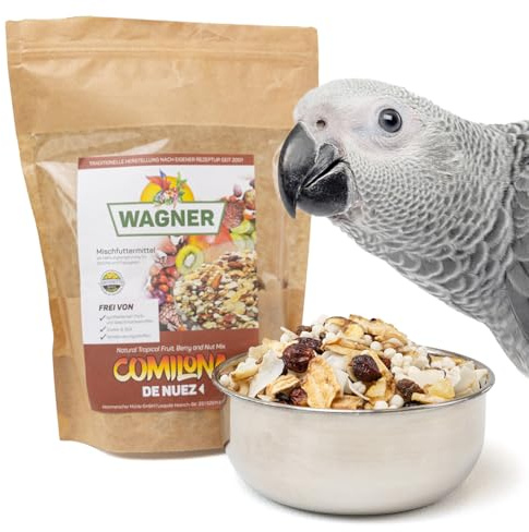 Wagner's | Comilona de Nuez - Nuss- und Beeren für Papageien | Ergänzungsfutter, Futtermix ohne Zusatzstoffe | 500 g