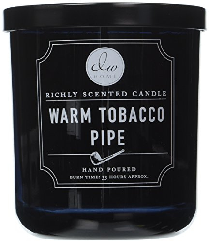 DW Home Medium Single Wick Candle, Warm Tobacco Pipe,Black,10.35 Oz.