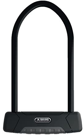 ABUS Bügelschloss Granit Plus 470 + USH470-Halterung - Fahrradschloss mit Parabolbügel Sicherheitslevel 12-300 mm Bügelhöhe, Schwarz