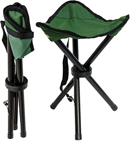 Sgabello Pieghevole e Portatile Sedia per Campeggio, Pesca, Giardinaggio, Spiaggia Colore Verde Pratiko Life