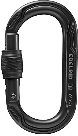 Edelrid Schraubkarabiner Oval Power 2500 Screw II mit schmaler Hülse, Farbe:Night