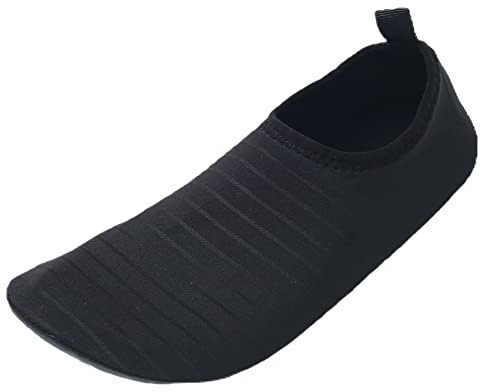 JOMIX Scarpette da Scoglio Uomo Scarpe Scoglio Uomo Scarpe Mare Uomo Ragazzi Scarpe Spiaggia Uomo SU8053 (Nero, 43)