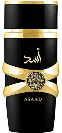 ASAD Eau de Parfum, 100 ml, hergestellt in Dubai, mit Noten von Ananas, Tabak, Bernstein, Vanille und Patchouli, orientalischer Duft, perfekt für Damen und Herren